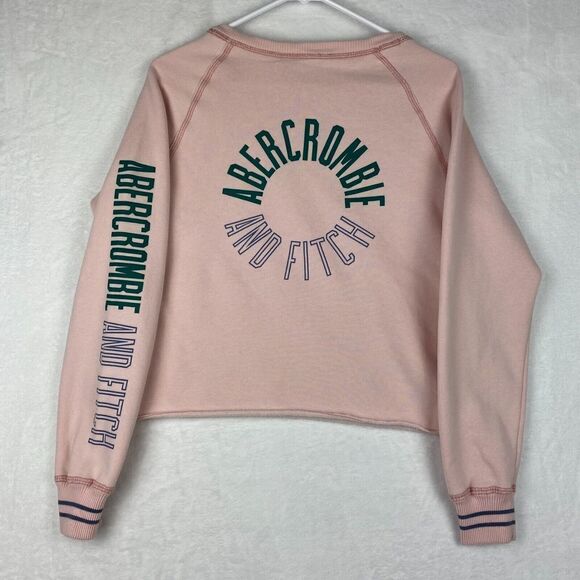 Abercrombie & Fitch Sweater Womens Extra Small Pink Cropped Lightweight Casual - Picture 4 of 9